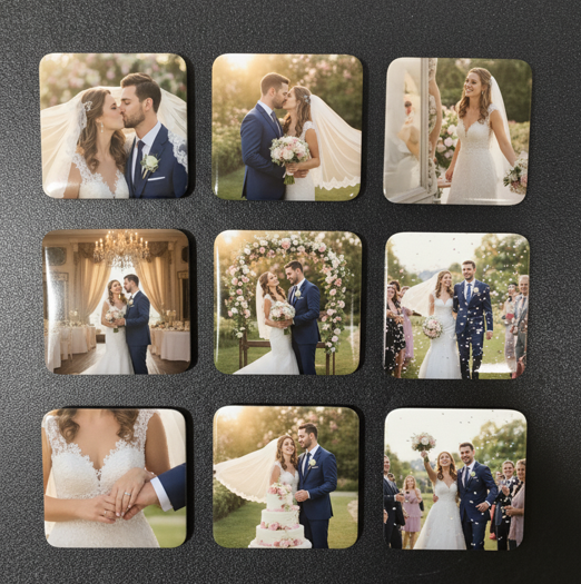 Custom Photo Fridge Magnets – Set of 12 (50mm)
